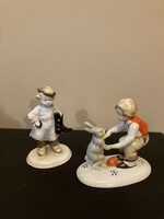 Action!! Metzler Ortloff Ilmenau porcelains/ 2 figurines