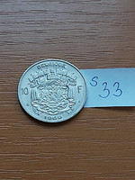 Belgium belgique 10 francs 1969 nickel, king baudouin i s33
