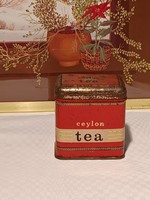 Old Ceylon metal tea box