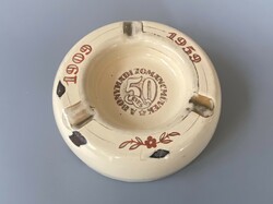 Jubileumi Bonyhádi Zománcművek reklám hamutartó 1909-1959    13 cm átmérőjű