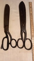 2 old, large tailor's scissors