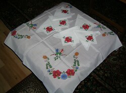 Hand painted tablecloth set
