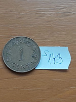 Malta 1 cent 1977 george cross, bronze s143