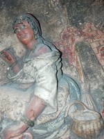 Antik Terrakotta jelzett falidísz 3 hibás