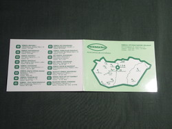 Card calendar, chemical building materials company, Budapest, map, 1991, (3)