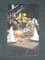 Card calendar, Pest county catering company, restaurant, tavern, restaurant, 1990, (3)