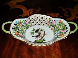 Herend Rothschild basket with pierced ears