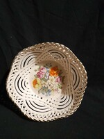 Flower pattern openwork ceramic/porcelain basket