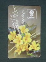 Card calendar, Óbuda horticulture, budakalasz, flower, 1990, (3)