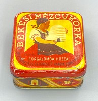 Old metal box Békési honey candy ant cooperative 1930-1940
