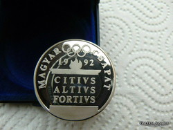 Hungarian team silver commemorative medal 1992 pp in a gift box weight 30.85 Grams