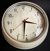 Retro stílusú fali óra krém színű