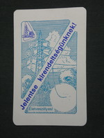 Kártyanaptár, DÉDÁSZ áramszolgáltató, grafikai rajzos, balesetmegelőzés, 1990,   (3)