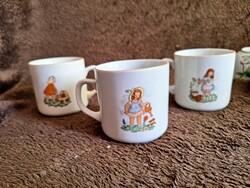 Zsolnay cocoa mugs with fairytale characters 3 pcs