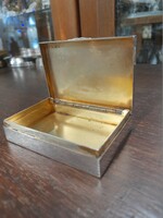 Old silver art deco London, gilded interior, box. 132.8 Grams.