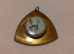 Old porcelain inlaid pendant