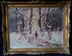 Fk/429 - Károly Réthy - hunter in the winter forest