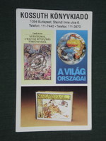 Card calendar, Kossuth publishing house, countries of the world, 1991, (3)