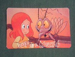 Card calendar, motion picture cinema, dot and the mosquito cartoon, 1990, (3)