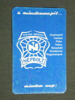 Card calendar, Tolna county folk shops, Szekszárd, Bonyhád, Paks, Tolna, Dombóvár, 1991, (3)