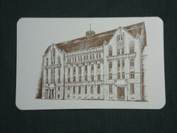 Card calendar, Sopron post office, graphic artist, branch building detail, 1991, (3)