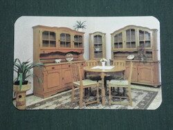 Card calendar, Pécs style furniture wood industry cooperative, interior design, 1991, (3)