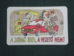 Card calendar, traffic safety council, graphic artist, humorous, 1992, (3)