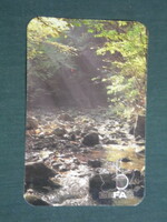 Card calendar, befag Balaton highland forest wood processing farm, Keszthely, forest stream, 1991, (3)