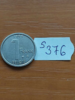 Belgium belgie 1 franc 1996 steel nickel, ii. King Albert s376
