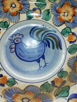 Antik fajans tányér gyűjteményből 41 sorszámos kakas