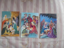 Christmas card 8.: Holy family, angel, kings