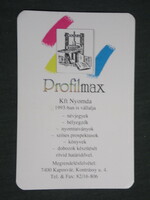Card calendar, profilmax printing house, Kaposvár, 1993, (3)