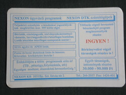 Card calendar, nexon computers, administrative programs, Budapest, 1993, (3)
