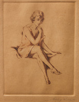 Merényi Rudolf: Ülő hölgy, 1923
