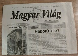 Oct. 19, 2002 Magyar világ - national weekly - political, historical newspaper, paper