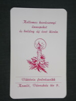 Kártyanaptár, Viktória fodrászcikk üzlet, Papné Raufschneider Klára, komló,ünnepi, 1992,   (3)