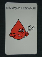 Card calendar, Zalaegerszeg Red Cross, graphic artist, blood drop, 1993, (3)