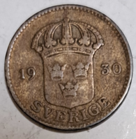 1930. Svédország ezüst 25 ÖRE  (G/16)