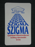 Card calendar, sigma construction industry cooperative, Pécs, 1993, (3)