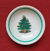 Karácsony porcelán tálka tányér kínáló karácsonyfa minta