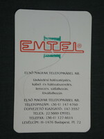 Card calendar, emtel first telephone cable kft, Budapest, 1992, (3)