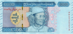 Myanmar 1000 kyat 2019