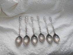 6 teaspoons with a rose decoration at the end, 13.5 cm - the price applies to 6