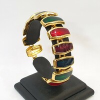Vintage givenchy bijoux gold-plated colored unique marked bracelet