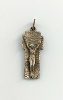 Silver pendant stylized Jesus