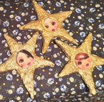 Gold stars - set of 3 pieces