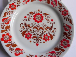 Lowland plates with folk bird pattern 19.5 Cm - 2 pieces