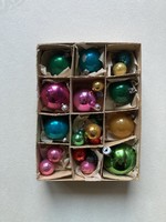 Colorful, spherical, glass Christmas tree decorations