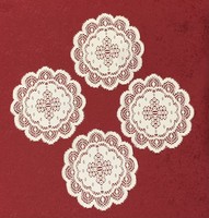 Lace tablecloths / coasters 4 pcs