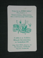 Kártyanaptár, ünnepi, ÖNÉRT büfé, Varga és társa műszaki szolgáltató, Pécs , 1994,   (3)